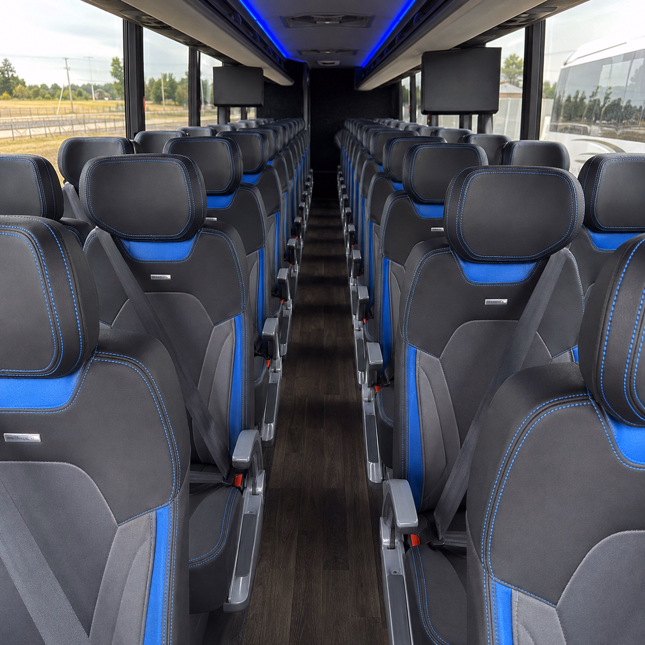 hartford charter bus services interior